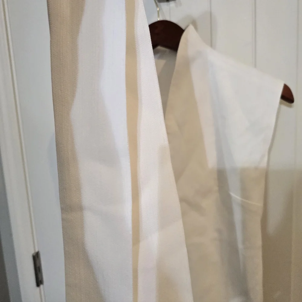 NWT Commense White Sleeveless Vest Top Blouse Tie Waist Belted Xs Old Money - Picture 8 of 10